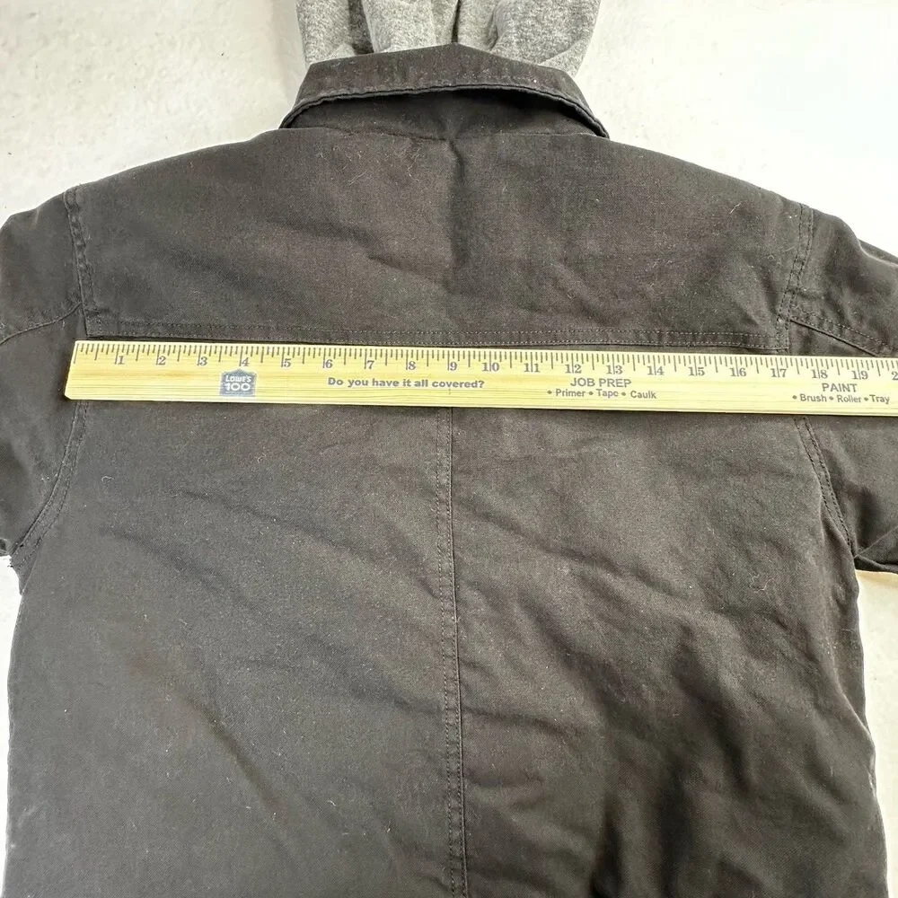 Wrangler Workwear Men's Black Quilted Lined Hooded Chore Jacket‎ S CH